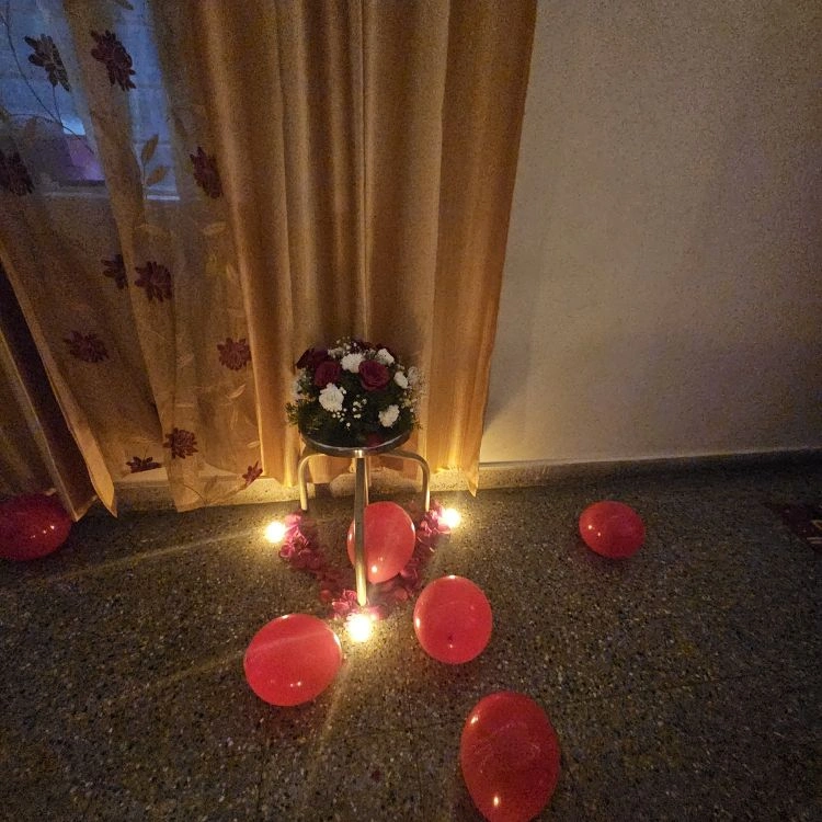 Elegant room decoration for newly married couple Bangalore